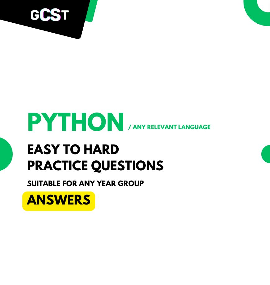 Python Booklet - Answers